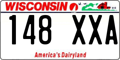 WI license plate 148XXA