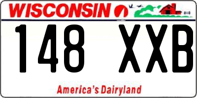 WI license plate 148XXB