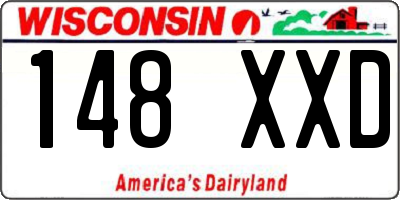 WI license plate 148XXD