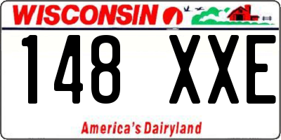 WI license plate 148XXE