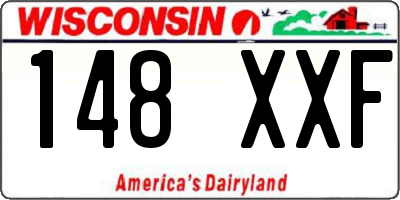 WI license plate 148XXF