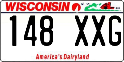 WI license plate 148XXG