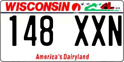 WI license plate 148XXN