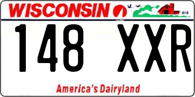 WI license plate 148XXR