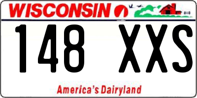 WI license plate 148XXS