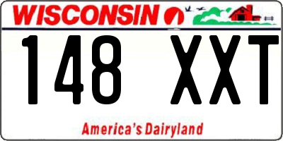 WI license plate 148XXT