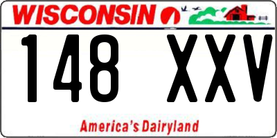 WI license plate 148XXV