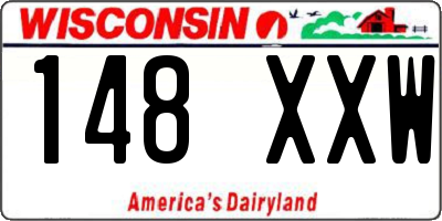 WI license plate 148XXW