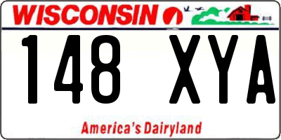 WI license plate 148XYA