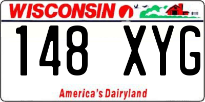 WI license plate 148XYG
