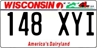 WI license plate 148XYI