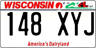 WI license plate 148XYJ