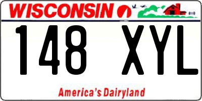 WI license plate 148XYL