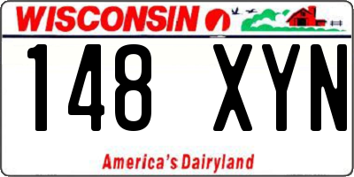 WI license plate 148XYN