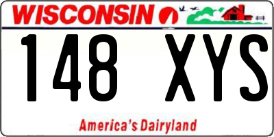 WI license plate 148XYS