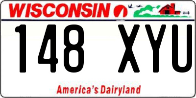 WI license plate 148XYU