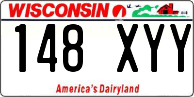 WI license plate 148XYY