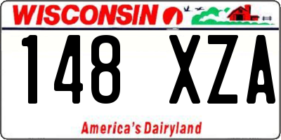 WI license plate 148XZA