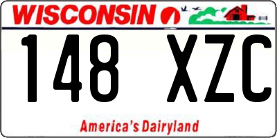 WI license plate 148XZC