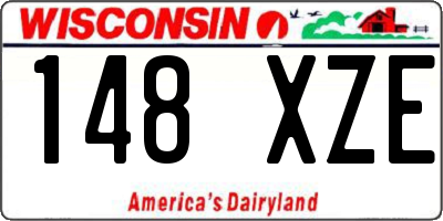 WI license plate 148XZE