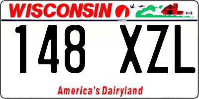 WI license plate 148XZL