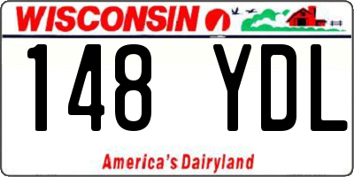 WI license plate 148YDL