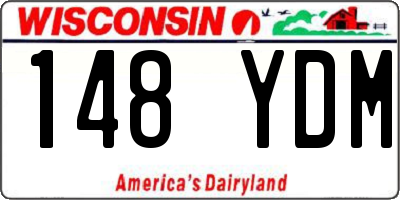 WI license plate 148YDM