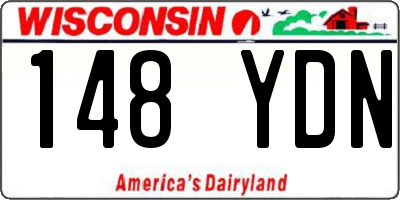 WI license plate 148YDN