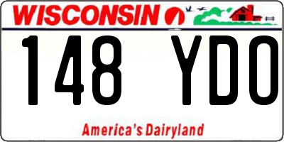 WI license plate 148YDO