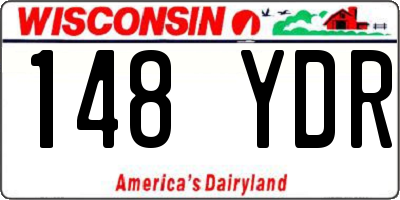 WI license plate 148YDR