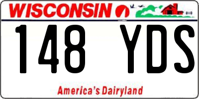 WI license plate 148YDS