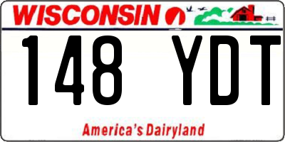 WI license plate 148YDT