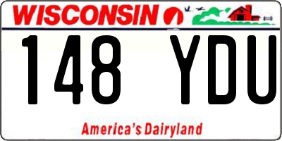 WI license plate 148YDU