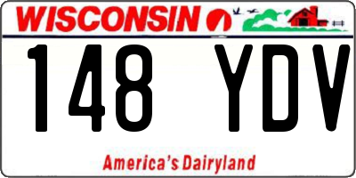 WI license plate 148YDV