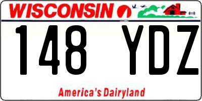 WI license plate 148YDZ