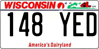 WI license plate 148YED