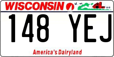 WI license plate 148YEJ