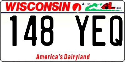 WI license plate 148YEQ