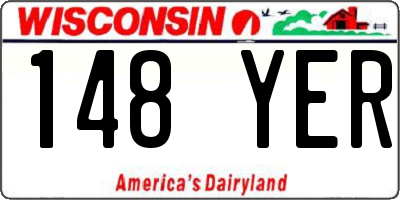 WI license plate 148YER