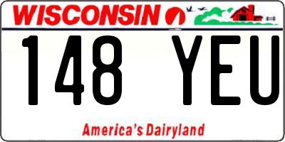 WI license plate 148YEU