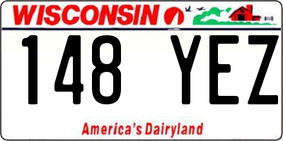 WI license plate 148YEZ