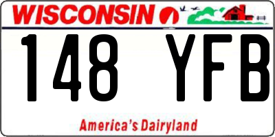 WI license plate 148YFB