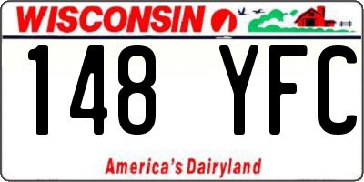 WI license plate 148YFC