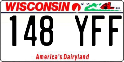 WI license plate 148YFF