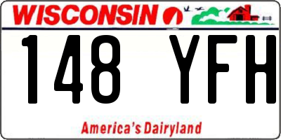 WI license plate 148YFH
