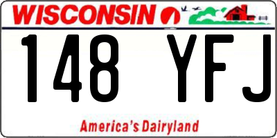 WI license plate 148YFJ