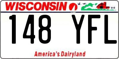 WI license plate 148YFL