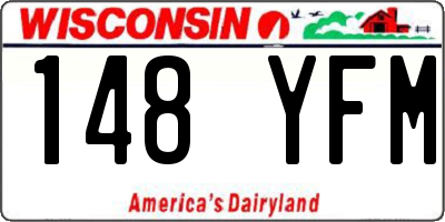 WI license plate 148YFM