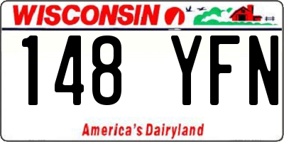 WI license plate 148YFN