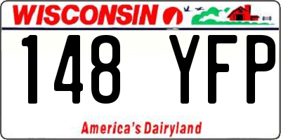 WI license plate 148YFP